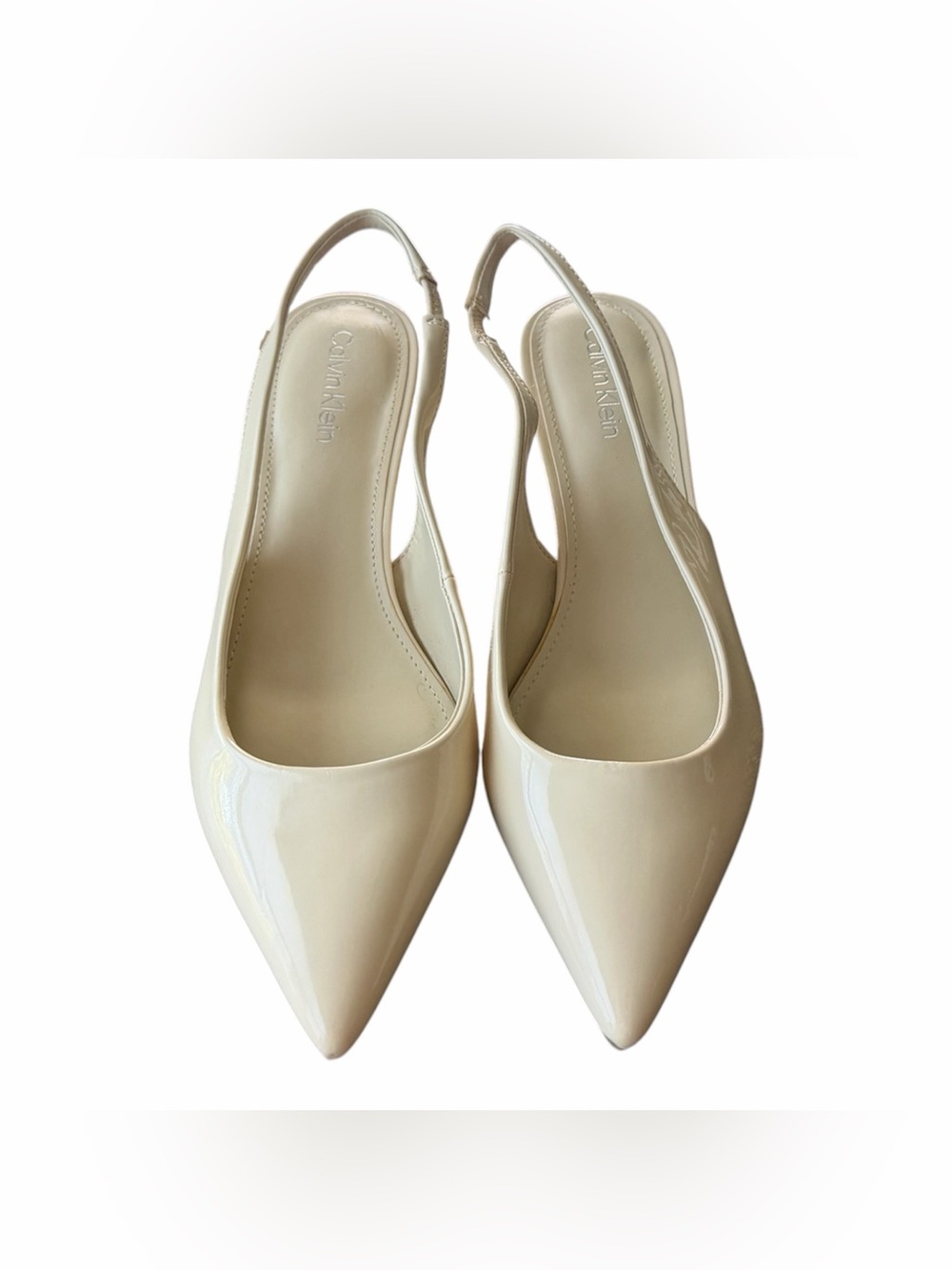 Calvin Klein Dainty Slingback Kitten Heel in Cream Size 8.5 - Picture 3 of 7